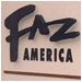 Faz Restaurant, Pleasanton, CA: Monument sign with cut-out lettering.