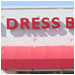 Dress Barn, Walnut Creek, CA: Channel letters and vinyl letters on canvas awning.