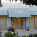 A soft gray awning and white logo graces the Ann Taylor Loft entrance in Corte Madera, CA.