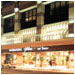 Lighting and signage enhance the canvas awning at the Hilton Hotel Union Square, San Francisco.