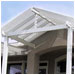 Lattice can also be designed as a gabled element, like this example which frames an entrance.