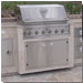 An outdoor bar-be-que and cover.